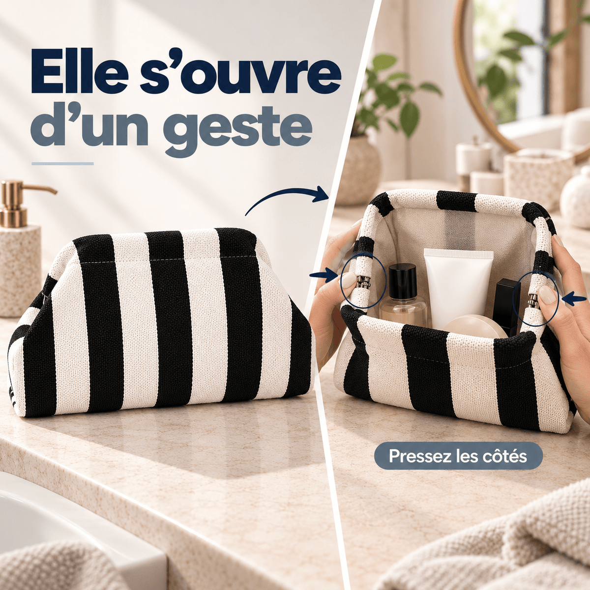 Trousse de Toilette Rayée Dolce Line