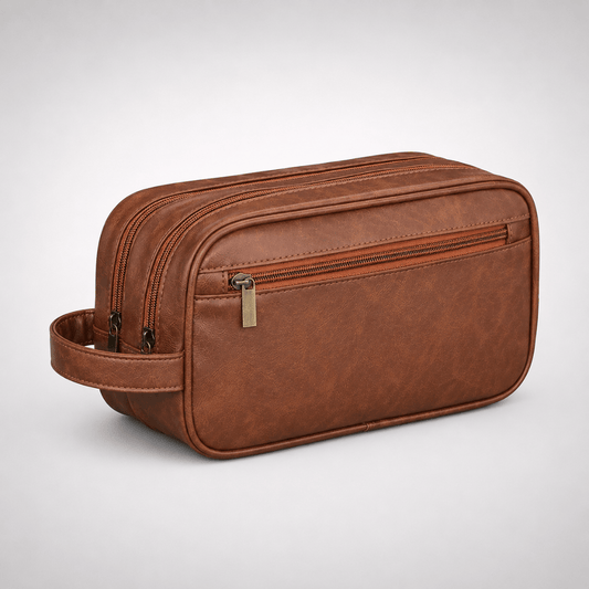 Grande trousse de toilette homme cuir – Trousella