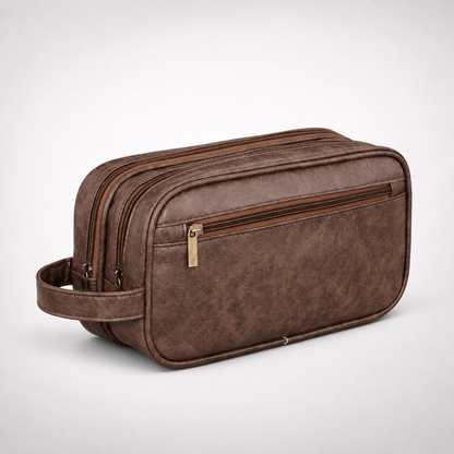 Grande trousse de toilette homme cuir – Trousella