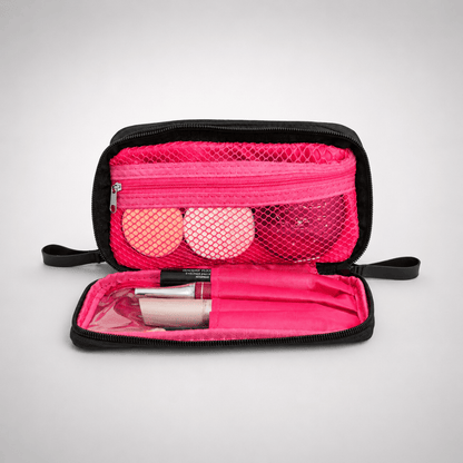 trousse de maquillage rose et noir - Trousella