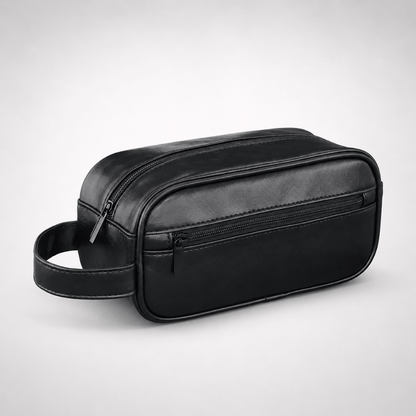 trousse de toilette de voyage en cuir - Trousella