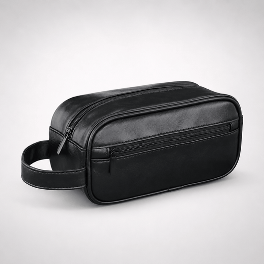 trousse de toilette de voyage en cuir - Trousella
