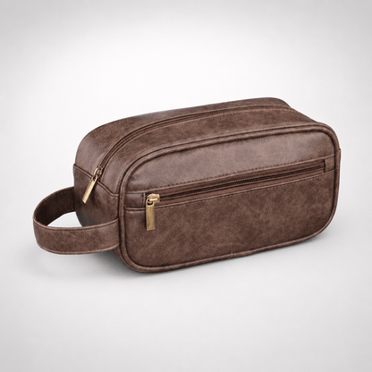 trousse de toilette de voyage en cuir - Trousella