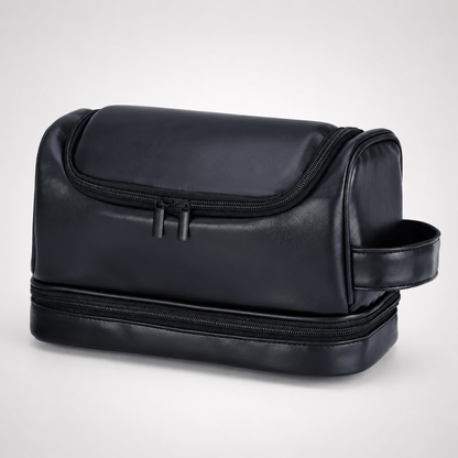 Trousse de toilette en cuir suspendue – Trousella
