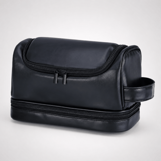 Trousse de toilette en cuir suspendue – Trousella