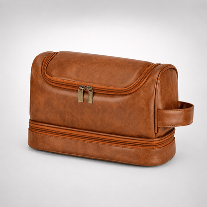 Trousse de toilette en cuir suspendue – Trousella