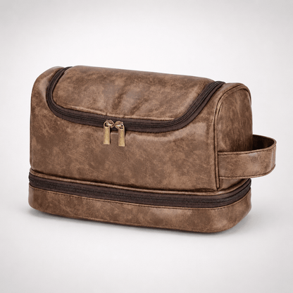 Trousse de toilette en cuir suspendue – Trousella