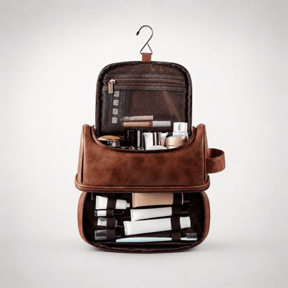 Trousse de toilette homme cuir vintage – Trousella