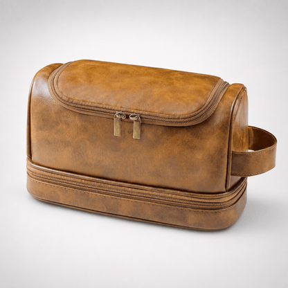 Trousse de toilette homme cuir vintage – Trousella