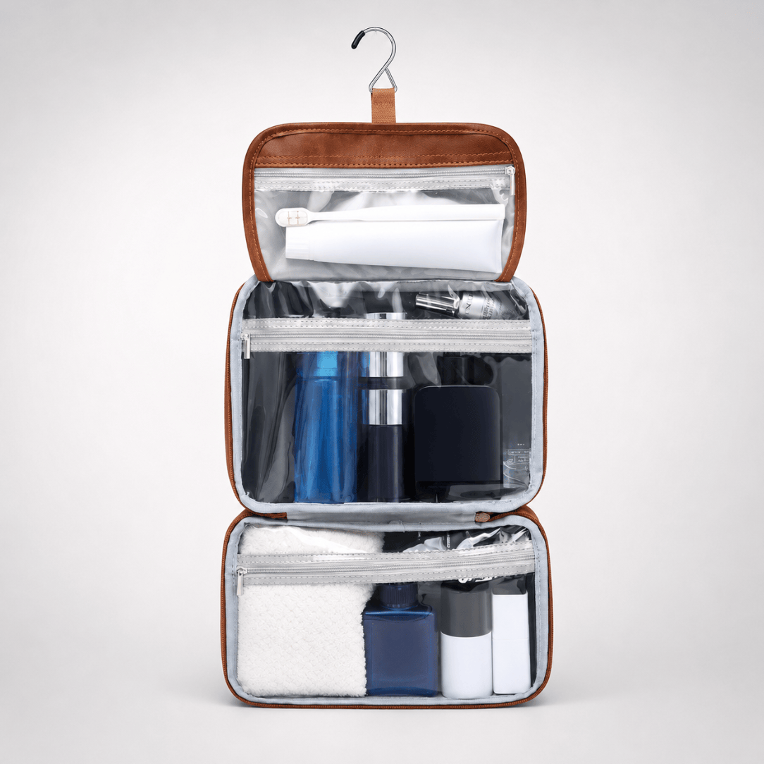 trousse de toilette homme voyage cuir - Trousella