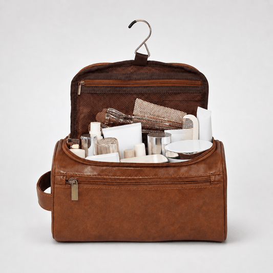 trousse de toilette suspendue en cuir - Trousella