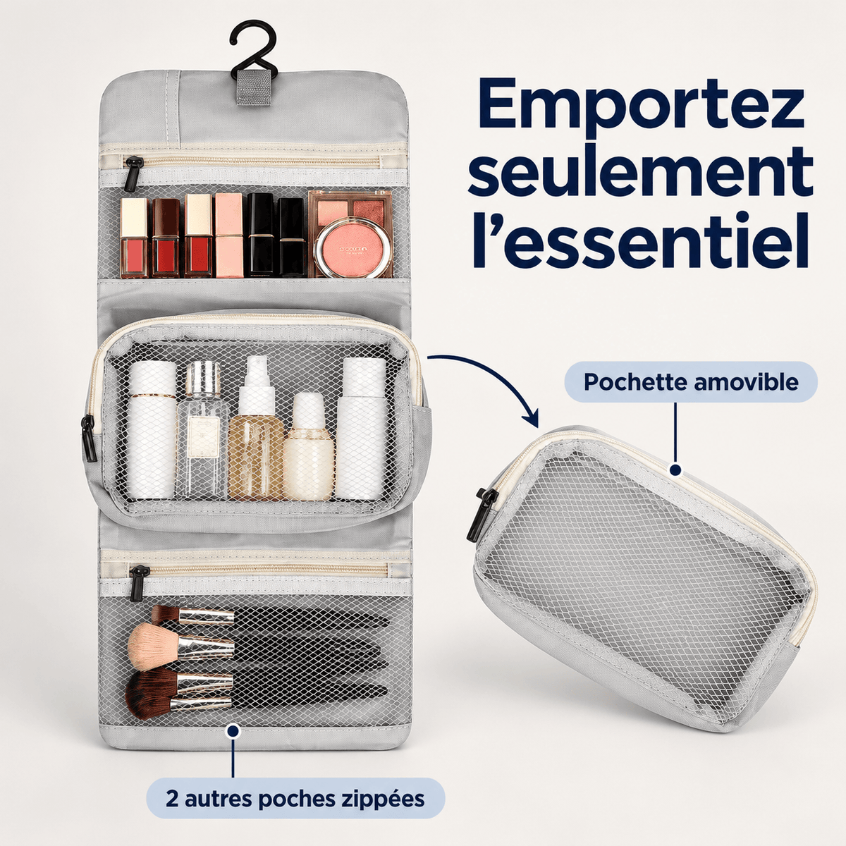 trousse de toilette suspendue voyage - Trousella